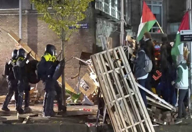 Жесткие столкновения на пропалестинском марше в Амстердаме