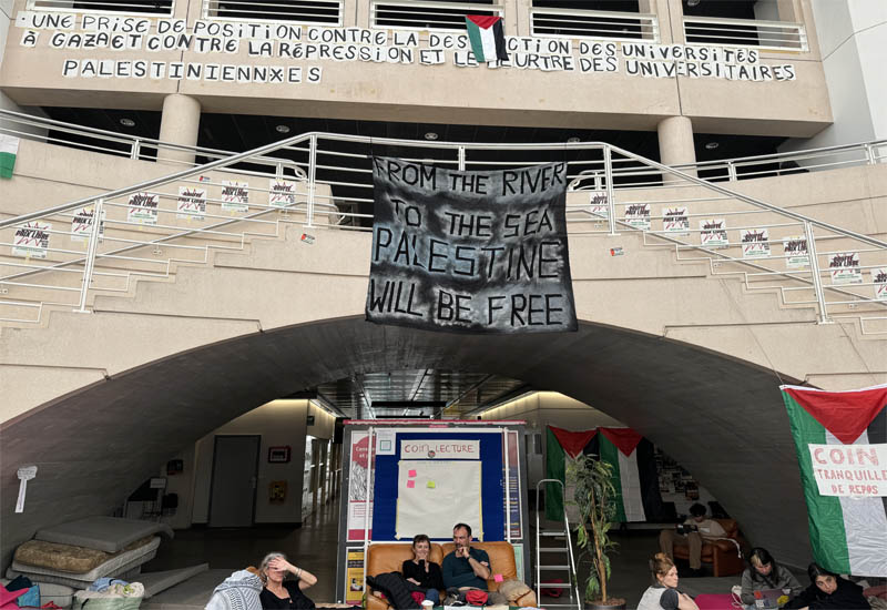 В университетах Лозанны и Женевы продолжаются акции в поддержку Палестины