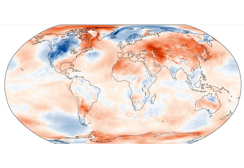 Средняя температура на Земле обновила исторический максимум