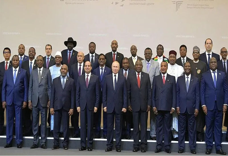 Встреча глав государств в саммите Россия-Африка
